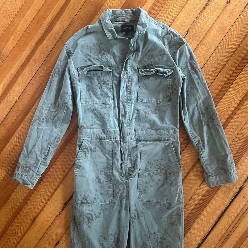 Driftwood Carley Jumpsuit in Army Green Floral Size S - Picture 4 of 7